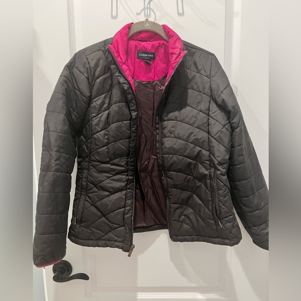 Lands End ultralight down puffer jacket